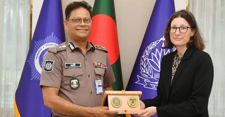 আইজিপির সঙ্গে সাক্ষাতে জার্মান দূতাবাসের ডেপুটি হেড অব মিশন